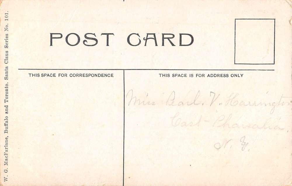 Christmas greeting letter to little girl from Santa Claus antique pc Y12590 - Image 2
