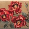 Greetings Fantasy Flower Faces Tuck Antique Postcard (J36497)