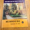 1967 Northwestern vs Missouri Vintage Football Program L8991