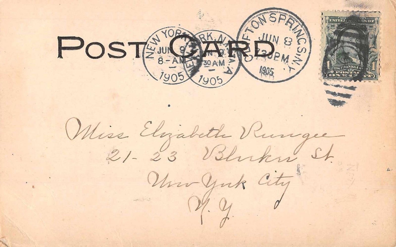 Clifton Springs New York Sanitarium Annex Antique Postcard (J35923) - Image 2