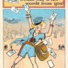 US Mail female carrier letters blimp airplane in background antique pc (Y9677)