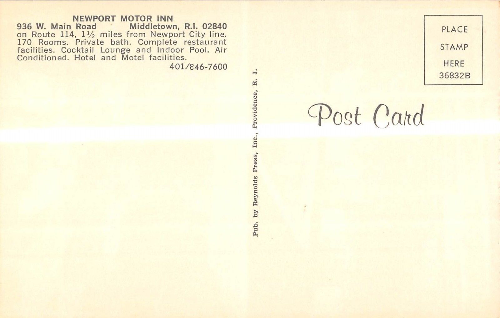 Middletown Rhode Island Newport Motor Inn Multi View Vintage Postcard V8247 - Image 2