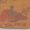 "You Auto Be With Me In" man driving car leather antique pc (Z6761)