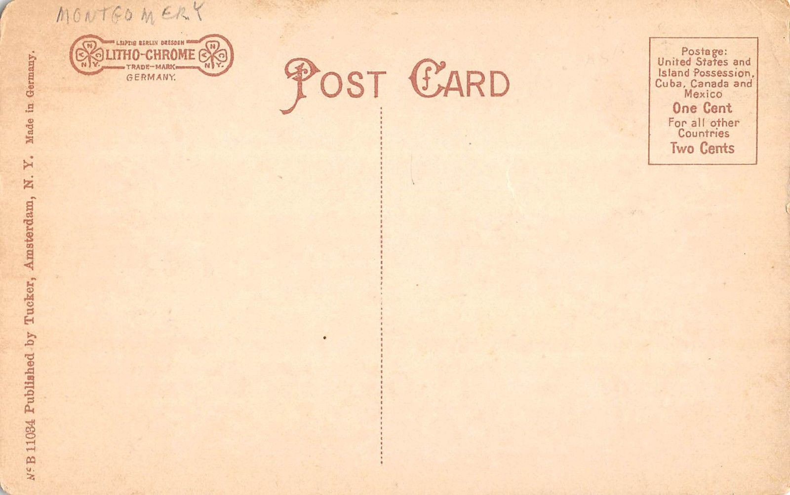 Amsterdam New York Main Street West General Street Scene Antique Postcard V19581 - Image 2