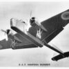 Royal Air Force Hampden Bomber in flight real photo antique pc (Y4792)