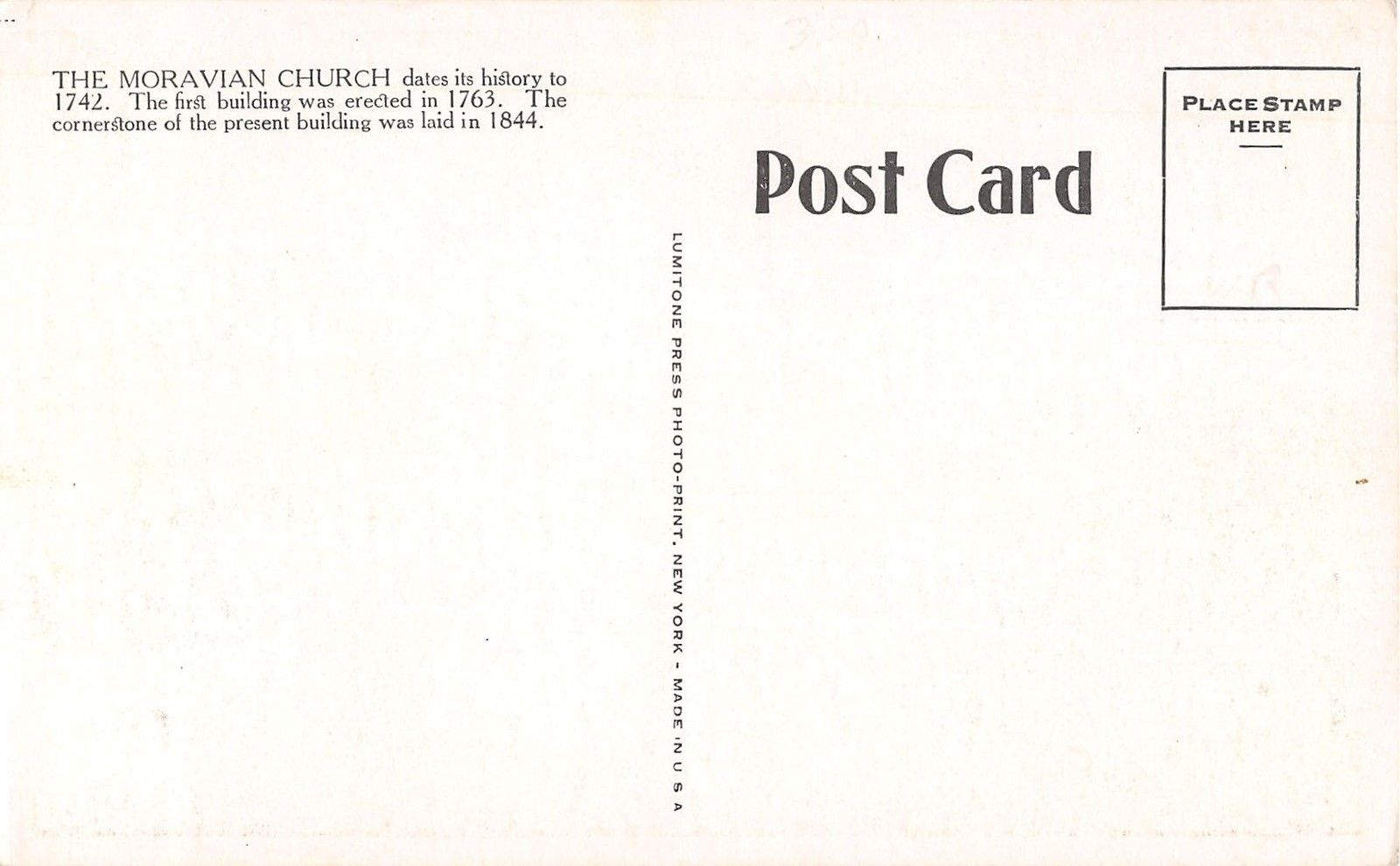 New Dorp Staten Island New York Moravian Church Antique Postcard ...