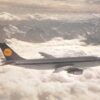 Lufthansa Airbus A 300 in Flight Vintage Postcard (J31881)