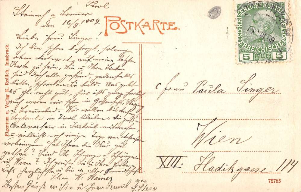 Tirol Austria Mountain City Scene Antique Postcard K22000 - Image 2