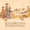 Christmas Greetings Baby Girls Bunny Rabbits Antique Postcard J42851