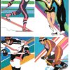 8- 1984 U.S. Stamp Designs by Peak - Olympics, Series No.84 Postcards N5284