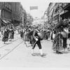 Switzerland Parade Scene Carnival Masks Real Photo Antique Postcard (J34050)
