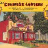 Washington DC Chinese Lantern Restaurant Antique Postcard (J31075)