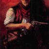 Man Dressed In "Wild West" Attire Holding Fire Arm Antique Postcard V22312