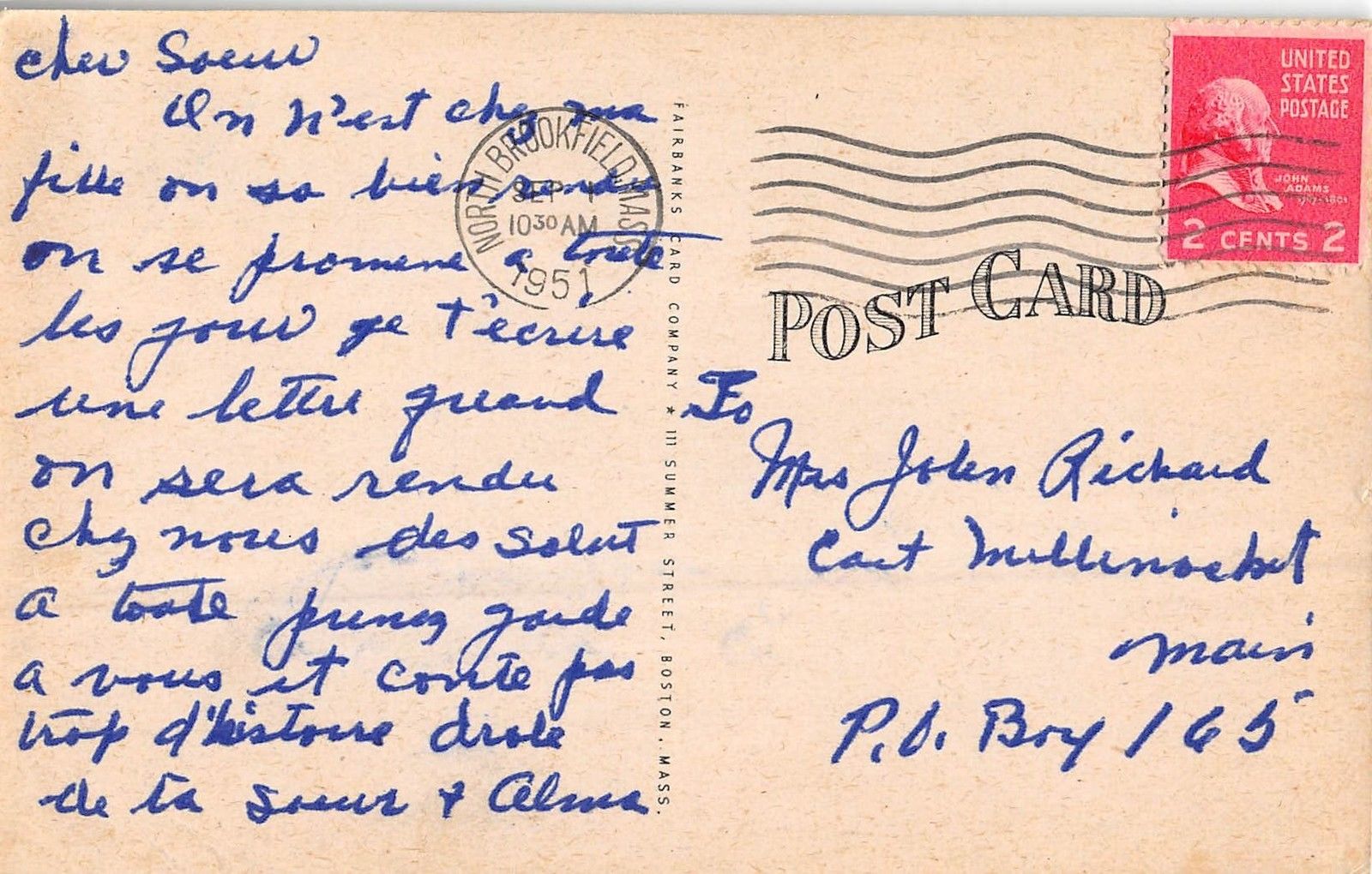 No. Brookefield Massachusetts St. Joseph's Catholic Church Antique PC V9300 - Image 2