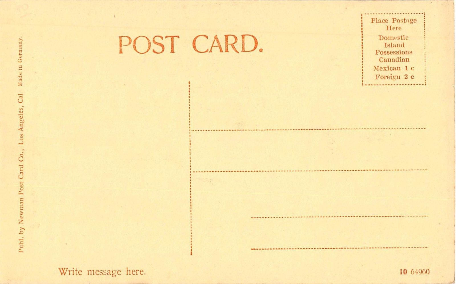 Los Angeles California Security Savings Bank Directors Room Antique PC (J7952) - Image 2