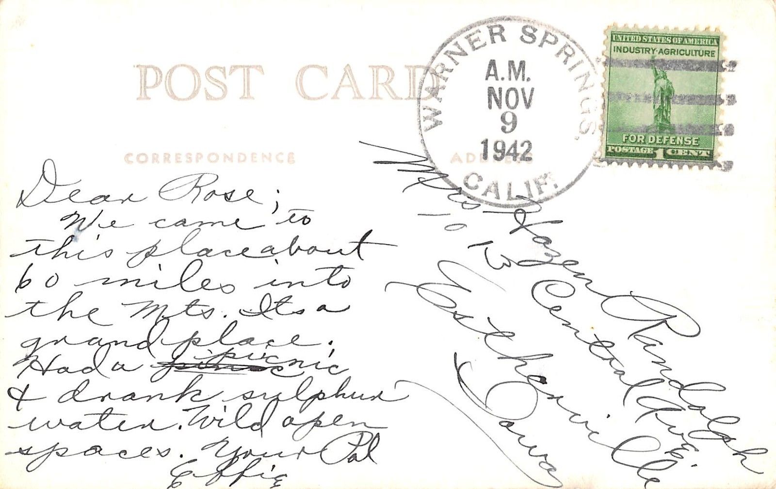 Warner Hot Springs California Hot Sulphur Pools Real Photo Antique PC (J24907) - Image 2