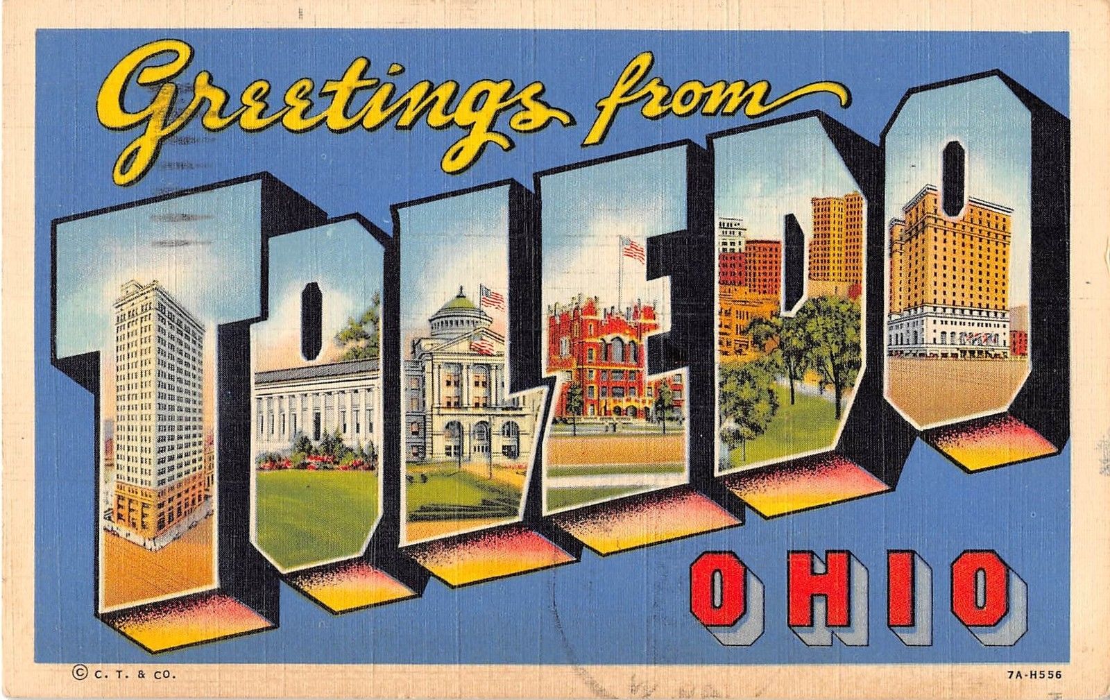 Vintage Linen Postcard Steamer City of Cleveland III Postcard 