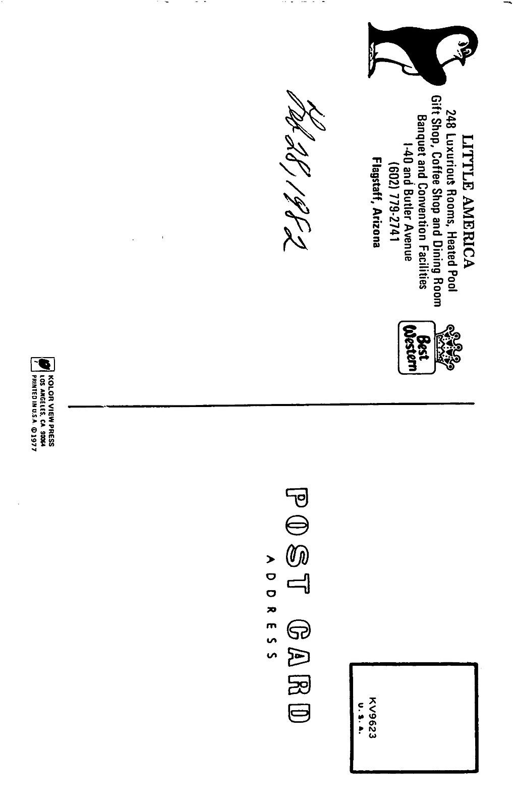 Flagstaff, Arizona Vintage Postcard (T35) - Image 2