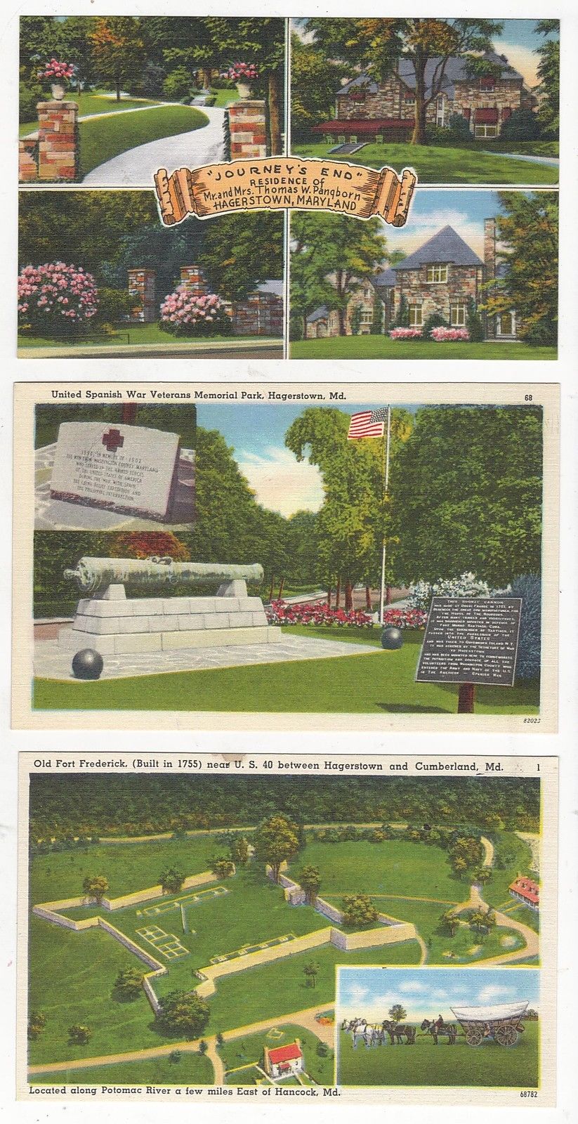 Group of 8 Buildings & Places of Hagerstown, Maryland Antique Postcards N4445 - Image 3