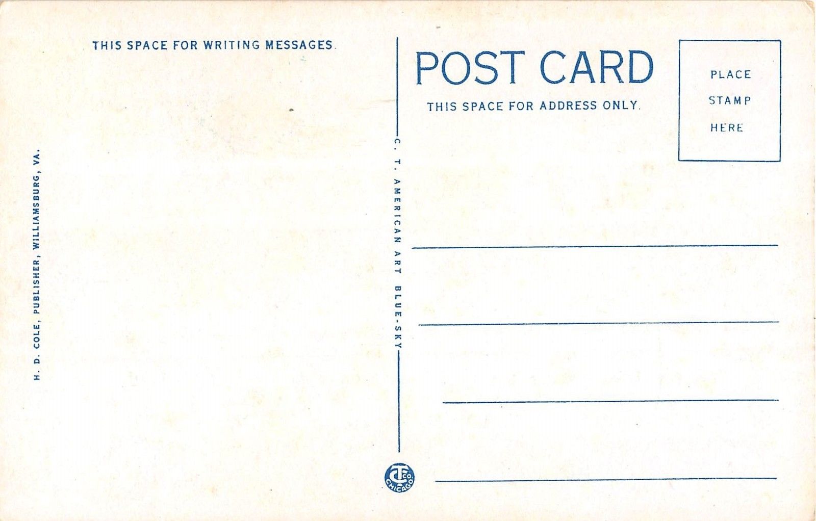 Jamestown Island Virginia first permanent English settlement antique pc (Y6358) - Image 2