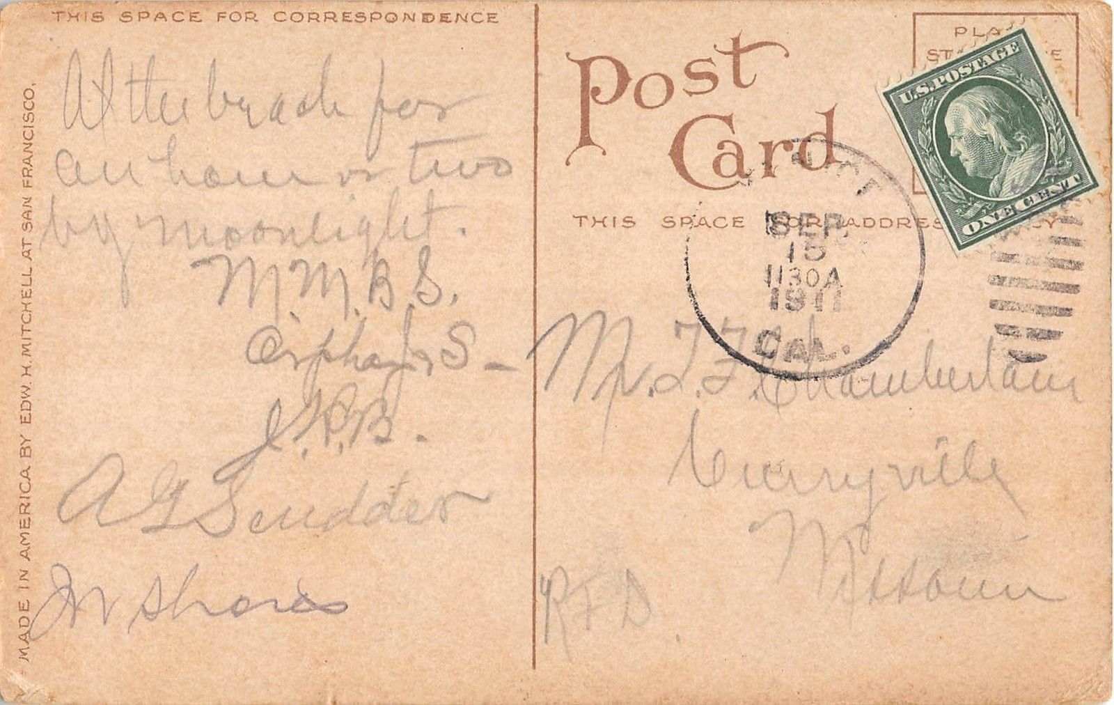 Santa Monica California (Area) Soliders' Home At Sawtelle Antique PC V15729 - Image 2