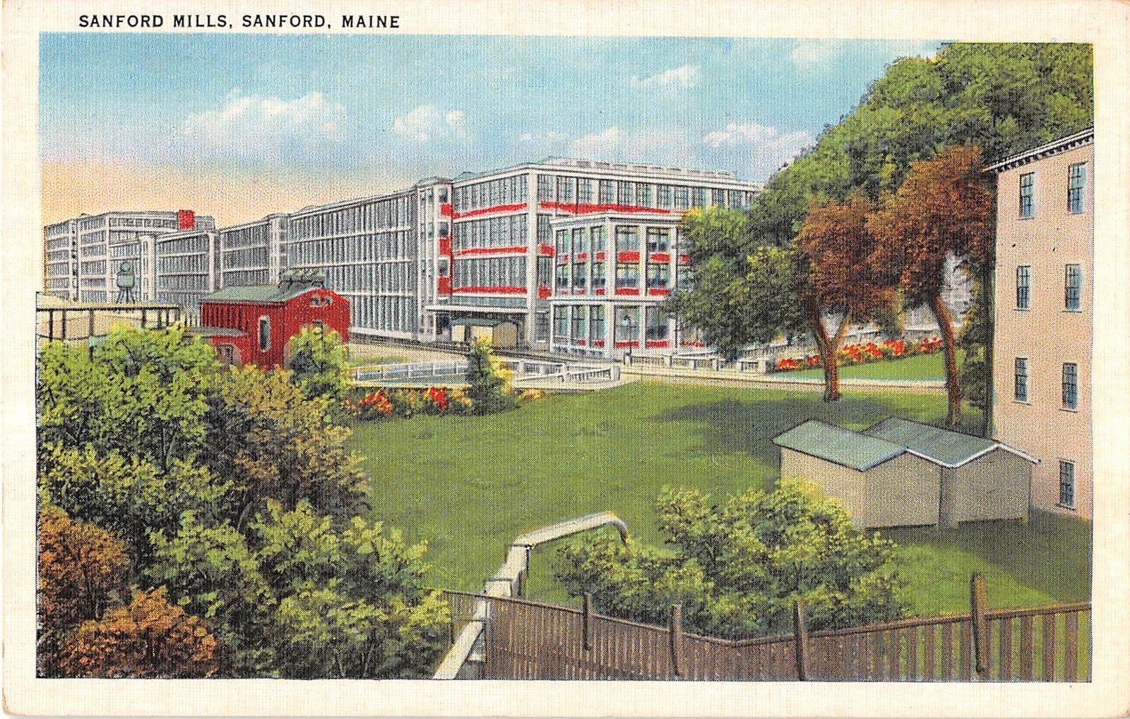 Sanford Maine Sanford Mills General View Antique Postcard V14385 - Mary