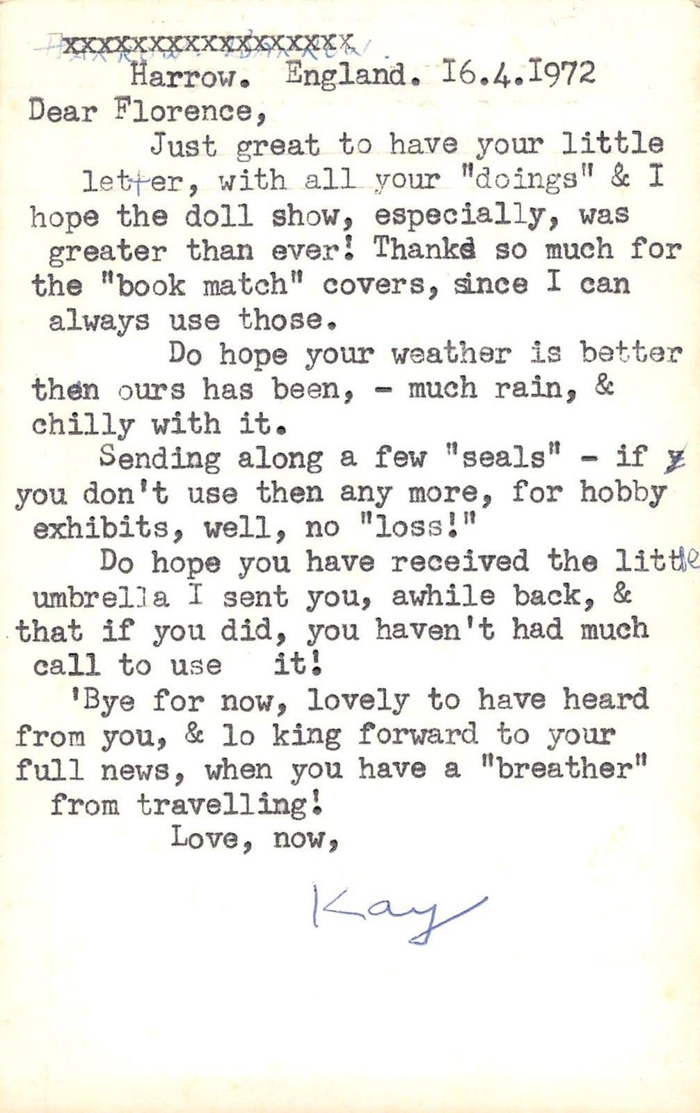 Harrow England Residence Real Photo Antique Non-PC Back (J26610) - Image 2