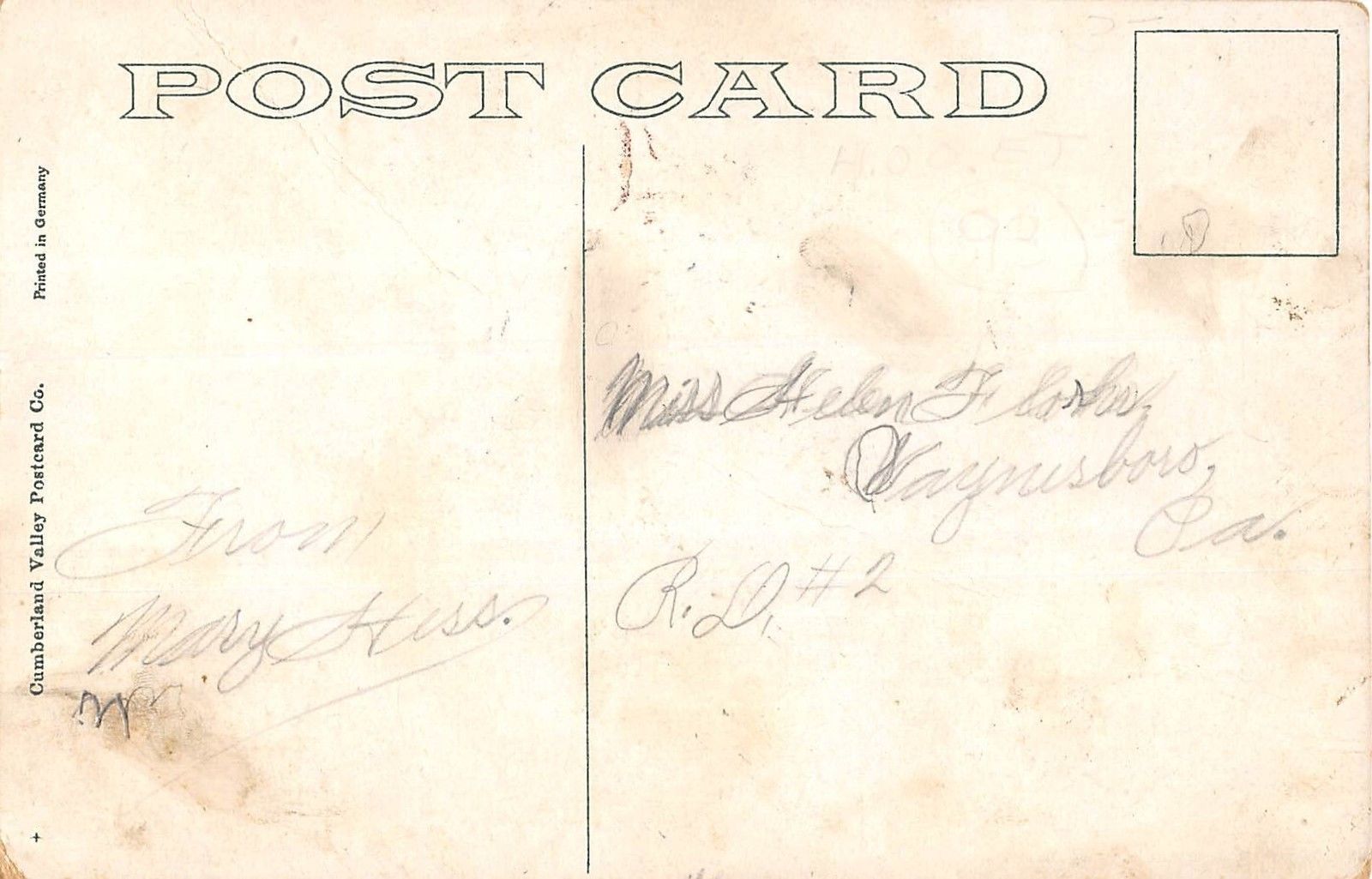 Waynesboro Pennsylvania German Baptist Church Exterior Antique Postcard V13908 - Image 2