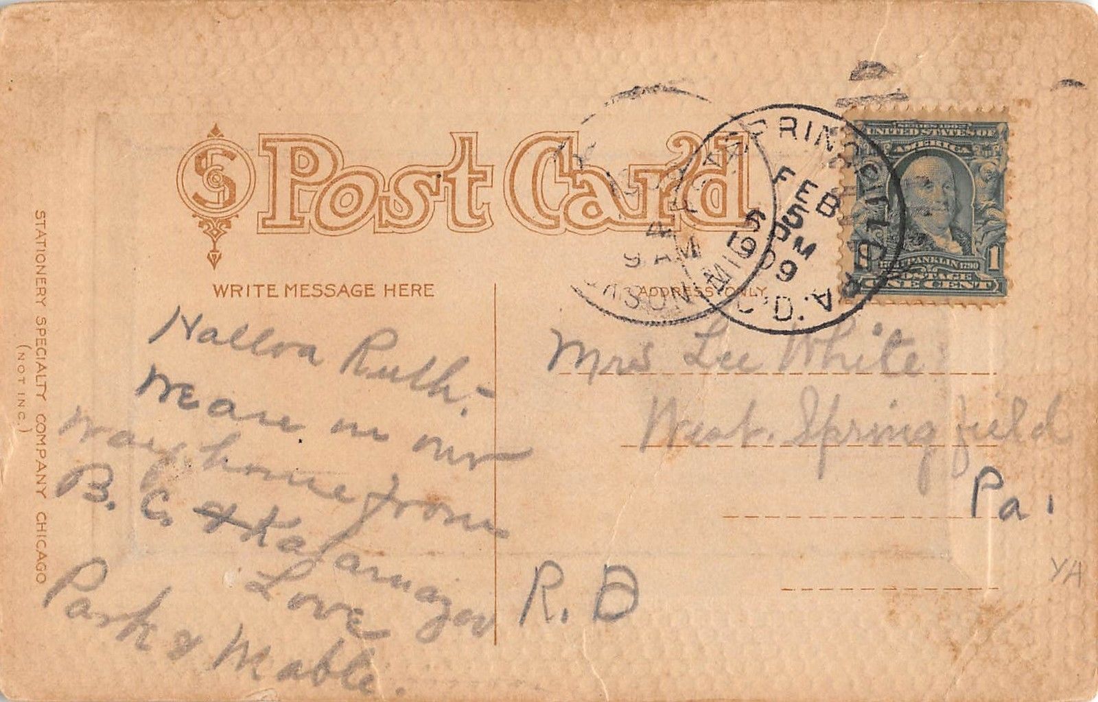 Battle Creek Michigan Main Street General Street Scene Antique Postcard V20841 - Image 2