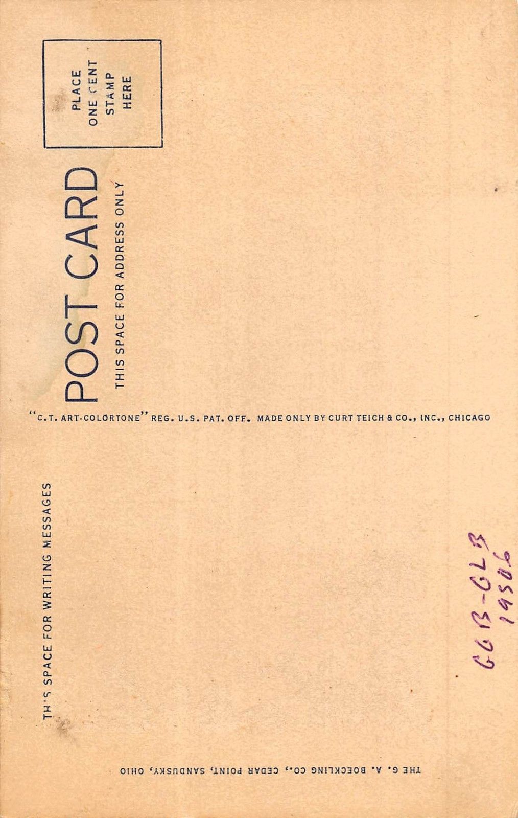 A Convention Hall, Cedar Point on Lake Erie Antique Postcard (T3508) - Image 2