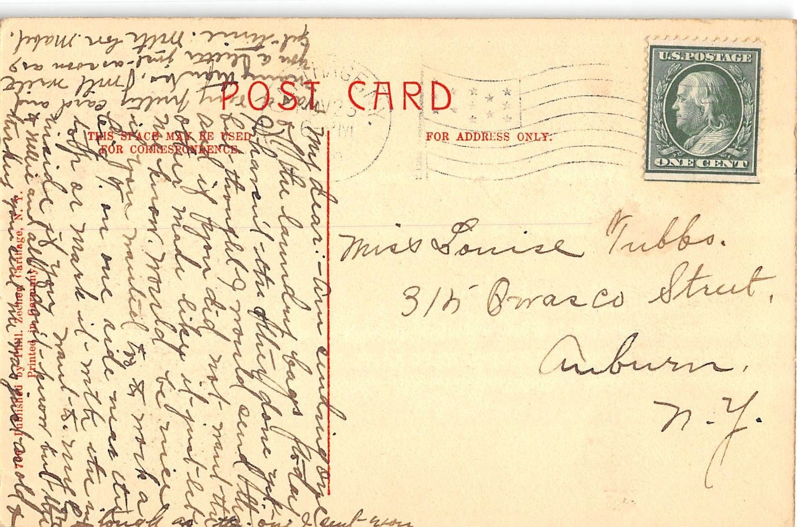 Carthage New York Episcopal Church General Exterior View Antique Postcard V13999 - Image 2