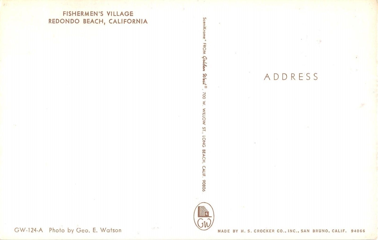 Redondo Beach California Fishermen's Village Vintage Postcard V14129 - Image 2