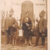 Bulgaria Family by Memorial or Monument Real Photo Antique Postcard (J20721)