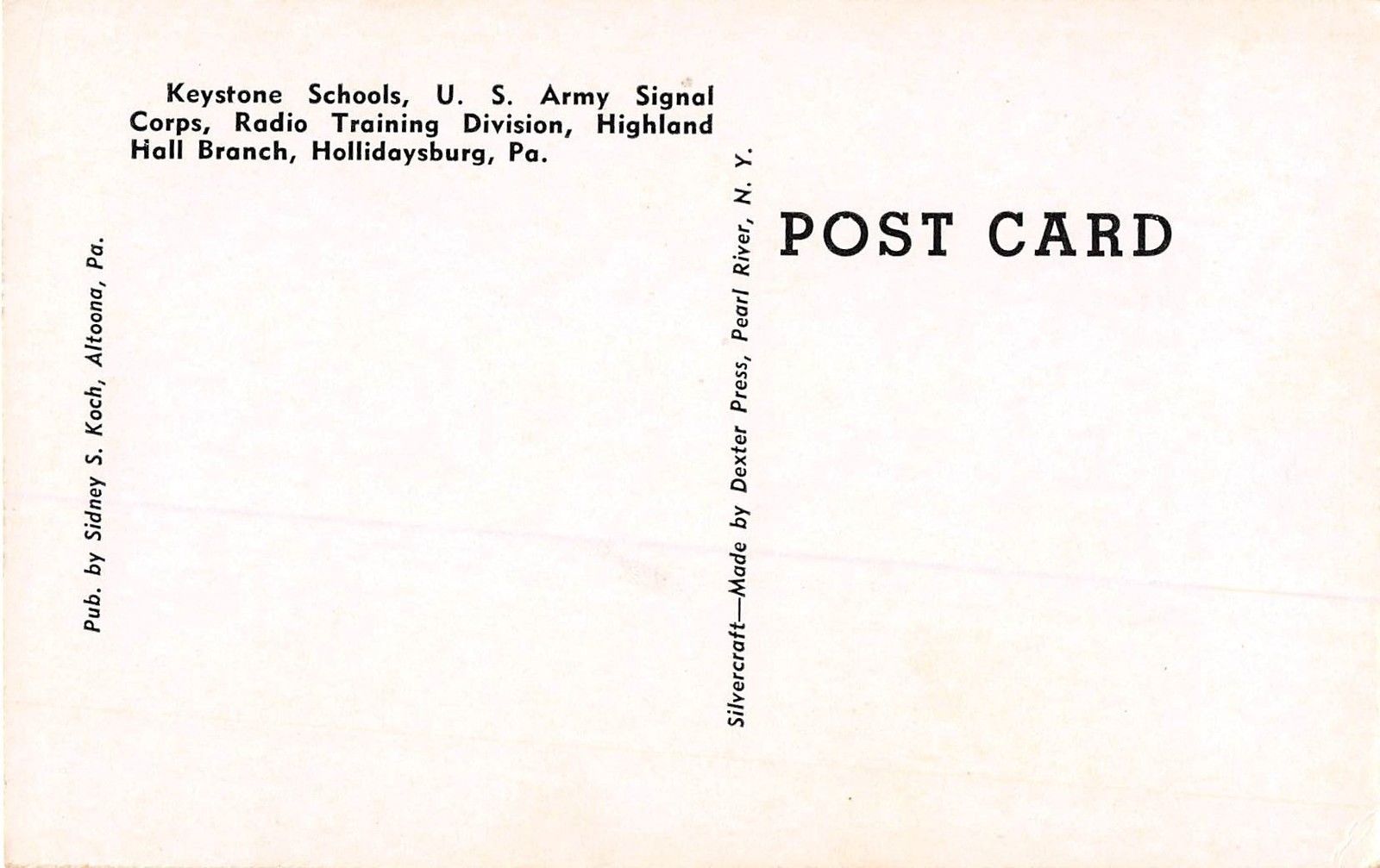 Hollidaysburg Pennsylvania Blair County Court House Antique Postcard (J8756) - Image 2