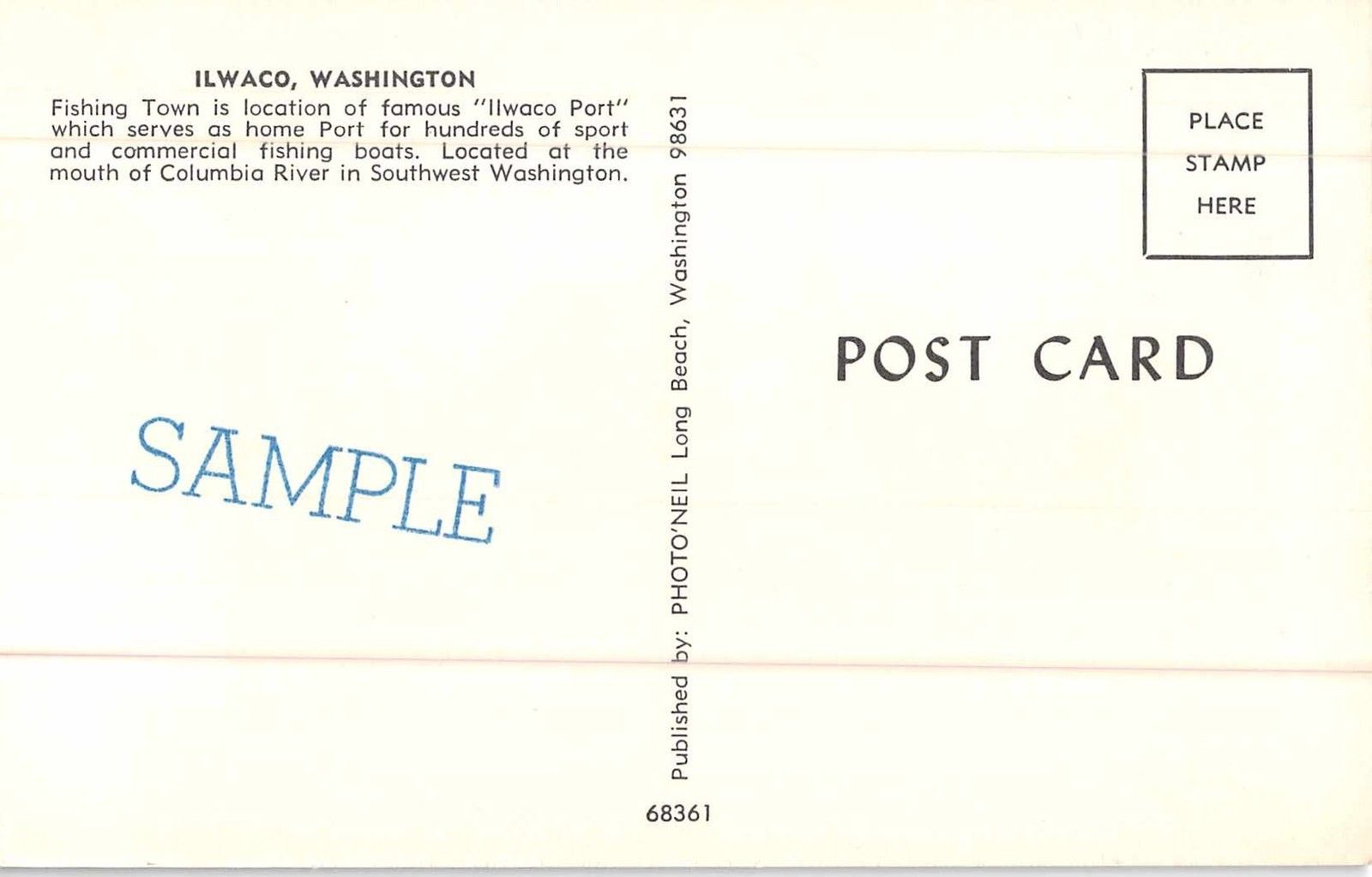 Ilwaco Washington street scene business district motel tavern vintage pc (Z8757) - Image 2