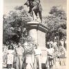 Maracaibo Venezuela view of Simon Bolivar monument real photo pc (Y9991)