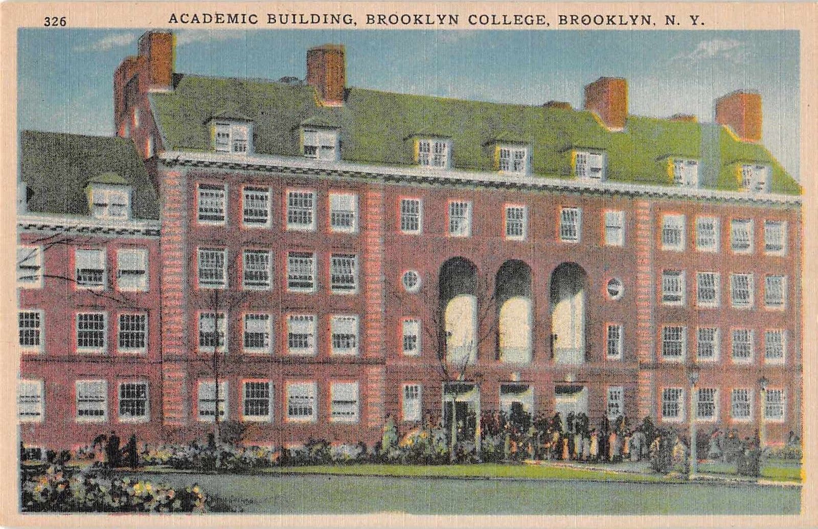 Academic Building, Brooklyn College, New York Antique Postcard (T3322