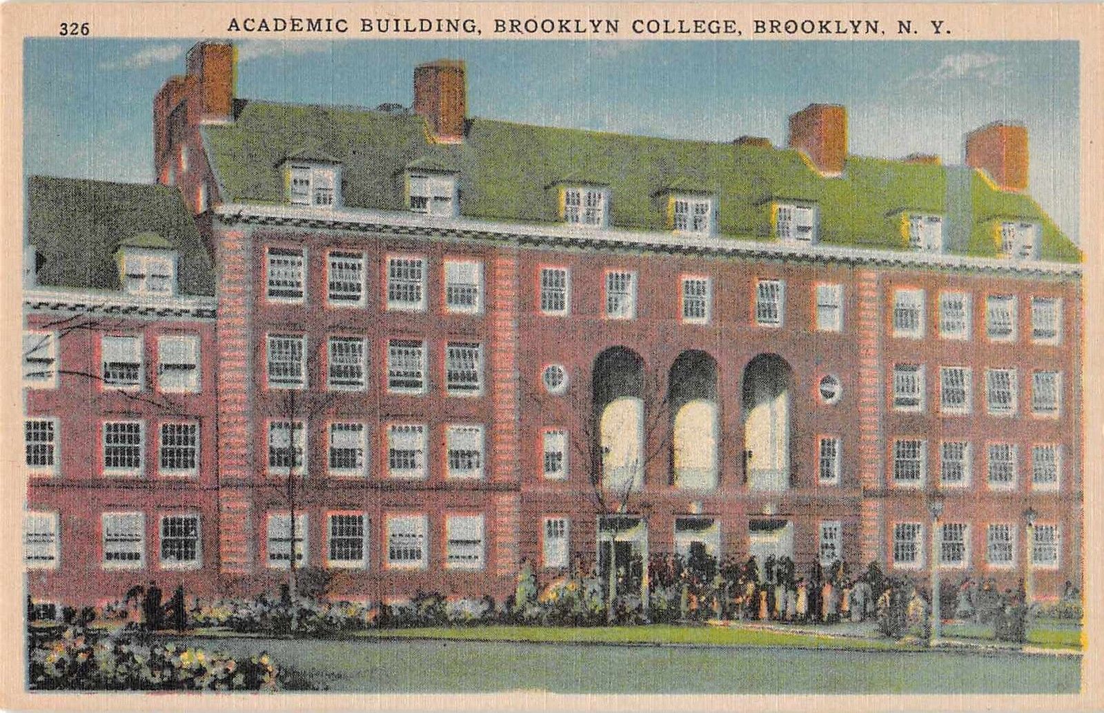 Academic Building Brooklyn College New York Antique Postcard T3322