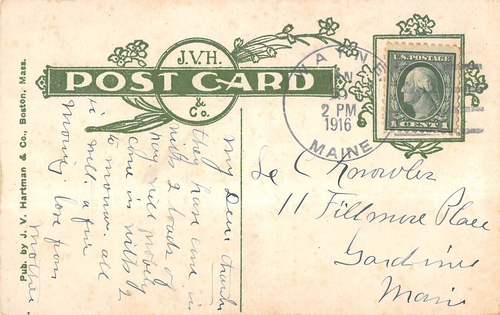 Catholic Church, Chisholm, Maine Antique Postcard N5697 - Image 2