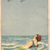 Man Swimming Bathing Hold to Light Antique Postcard (J37441)