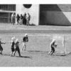 Aerial view lacrosse team members playing game real photo pc (Z9214)