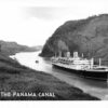 Panama Canal Ship Scenic View Real Photo Antique Postcard (J33859)