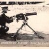 Browning Gun in Action Military Real Photo Antique Postcard (J6551)
