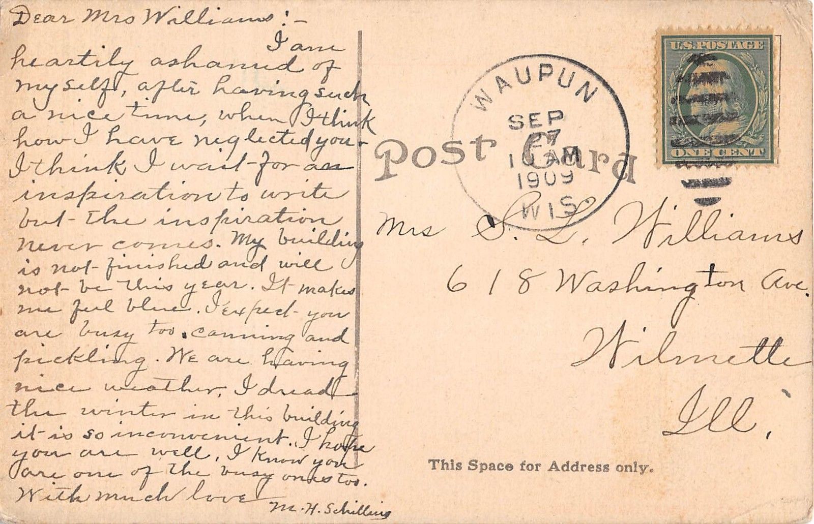 Waupun Wisconsin Female Prison Antique Postcard (J20803) - Image 2