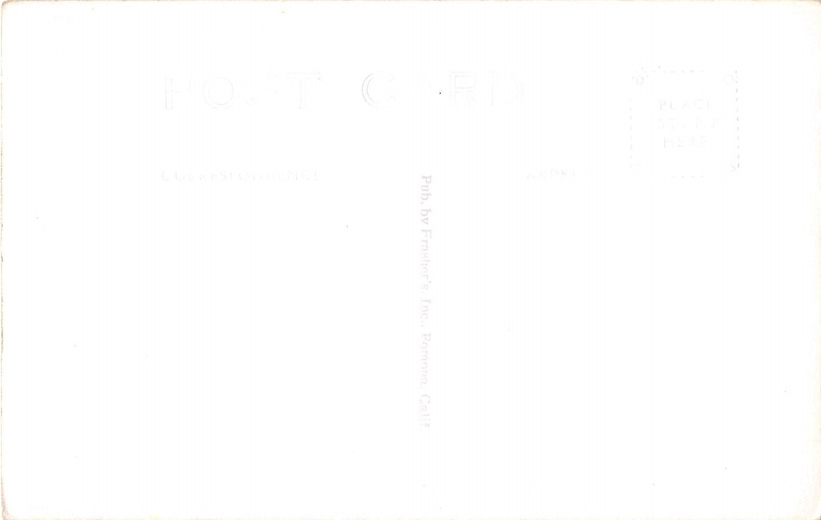 Claremont California Padua Hills Frasher Real Photo Antique Postcard (J19759) - Image 2