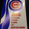 1978 Chicago Cubs MLB Vintage Baseball Official Press Radio TV Media Guide L1646