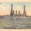 U.S.S. Ohio Side View While In The Water Antique Postcard V7944