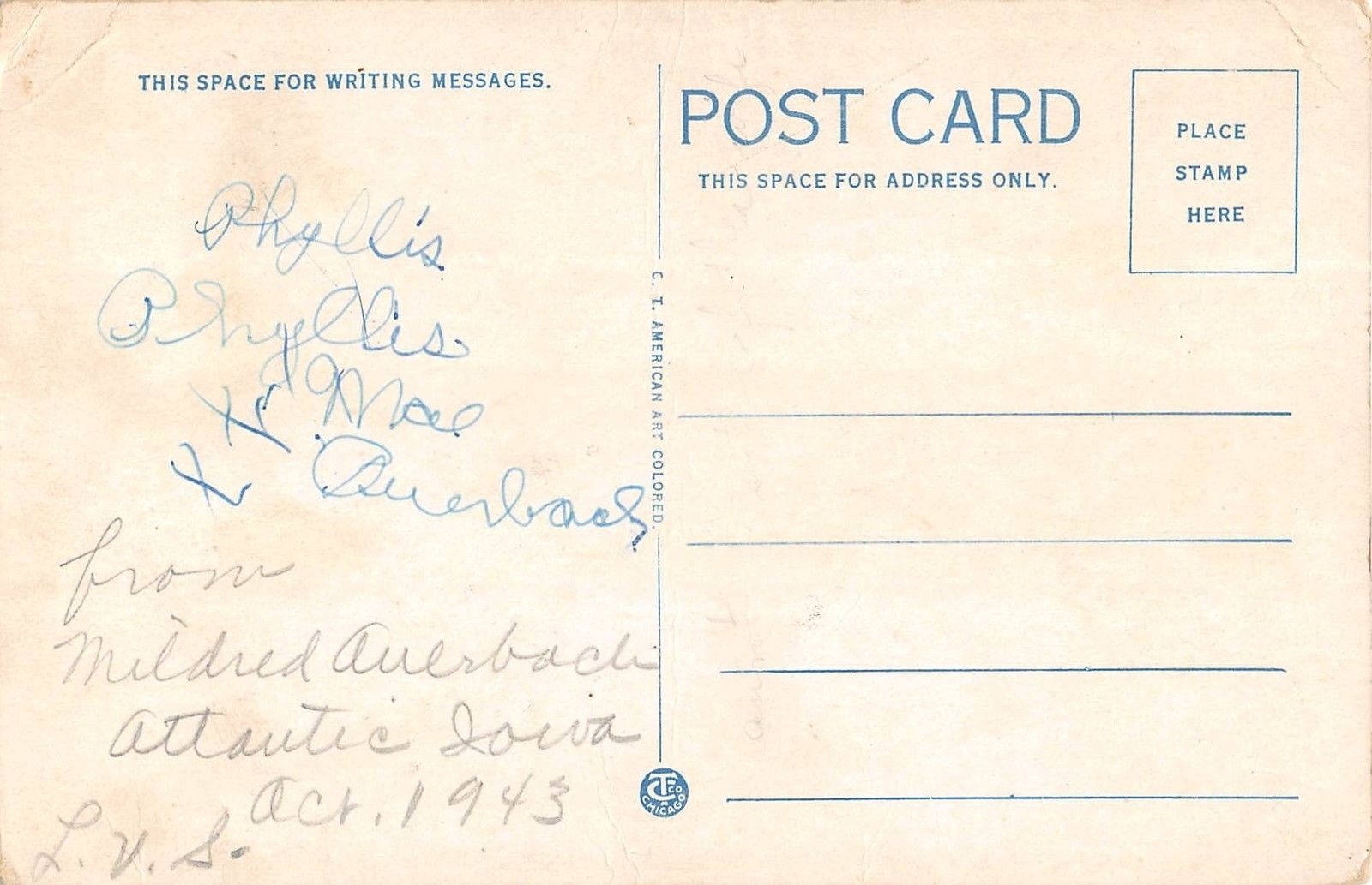 Atlantic Iowa City Hall General Exterior View Antique Postcard V17868 - Image 2