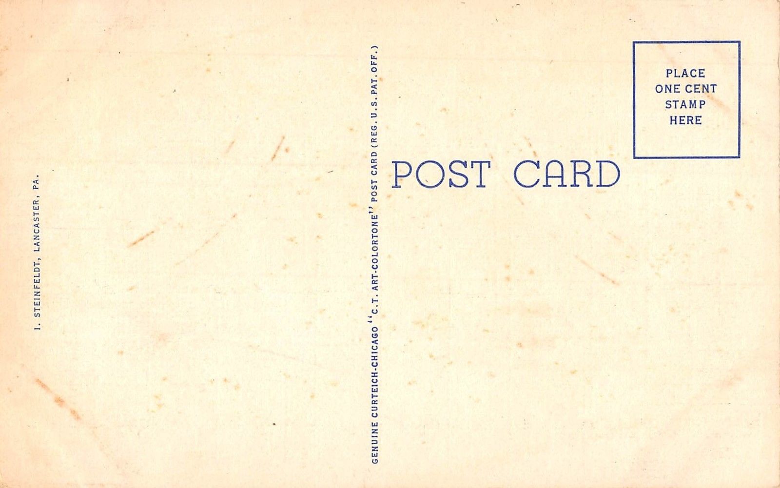 Lancaster Pennsylvania view of municipal airport planes linen antique pc (Y7617) - Image 2