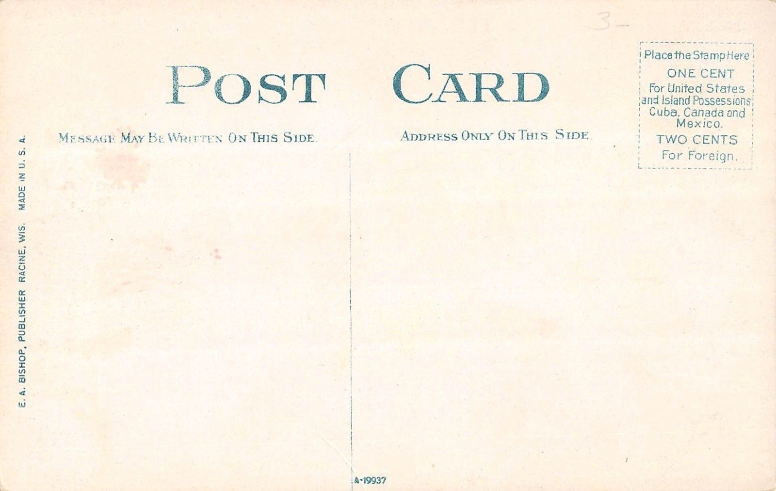 Jefferson Wisconsin View of Town In 1860 Antique Postcard V19848 - Image 2